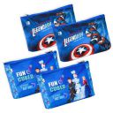 Kuber Industries Pack of 4 Pencil Pouch | Square Stationary Pouch | Pen-Pencil Box for Kids | School Geometry Pouch | Pencil Utility Bag | Zipper Pencil Organizer | Royal Blue & Blue...