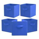 Kuber Industries (Pack of 5) Foldable Storage Box | Multipurpose Storage Organizer For Clothes | 11 Inch | Royal Blue...