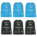 Kuber Industries Pack of 6 Travel Packing Bags for Clothes | Travel Pouches | Packing Cubes Travel Organizer | Storage Organizer for Travel-Hiking-Adventure | Laundry Bag | Small | Sky Blue & Black...