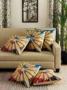 Kuber Industries Pencil 5 Piece Jute Cushion Cover - 16x16, Multicolour...