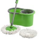 Kuber Industries Plastic 10L Spin Mop Bucket | Extendable Handle Moppers for Cleaning Floor with 2 Refills | Pocha Stick - (Green)...