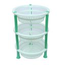 Kuber industries Plastic 3 Layer Multi-purpose Kitchen Storage Basket Rack...