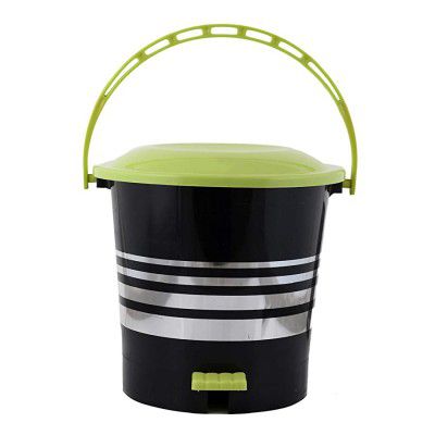 Kuber Industries Plastic Dustbin Garbage Bin with Handle,5 Liters (Green)  (CTLTC037981)