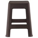 Kuber Industries Plastic Sitting Stool for Bedroom, Kitchen, Living Room, Office Use (Brown)-46KM0520, Standard...