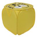 Kuber Industries Polyester Durable & Collapsible Tiger Print Square Laundry Basket|Clothes Storage Box With Lid & Side Handles,45 Ltr.(Yellow)...