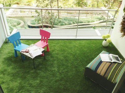 Kuber Industries PVC 45 MM Artificial Grass Carpet | Grass Mat | Artificial Grass | Size- 48"x 120", Green