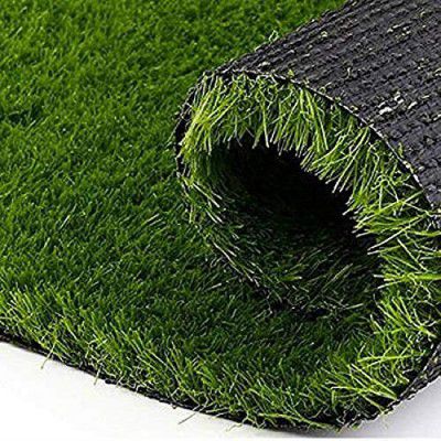 Kuber Industries PVC Artificial Grass Standard Door Mat - 18"x 30", Green (Polyvinyl Chloride)