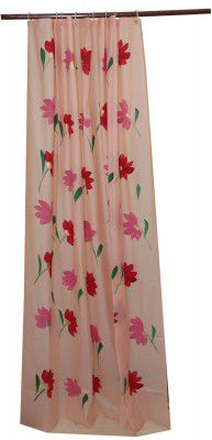 Kuber Industries PVC Shower Curtain - 7ft, Pink