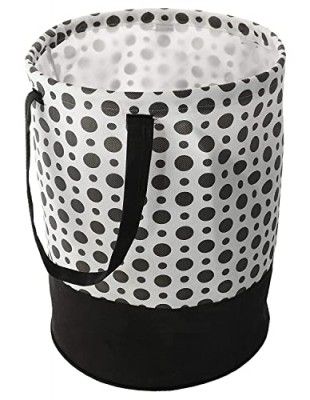 Kuber Industries Round Laundry Basket For clothes | Non Woven Laundry Bag (White)