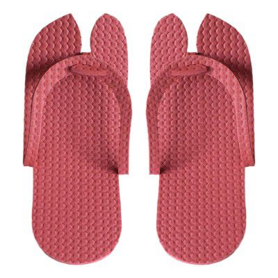 Kuber Industries Rubber Bathroom Slipper For Men & Women 1 Pair (Red) 54KM4208
