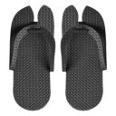 Kuber Industries Rubber Bathroom Slipper For Men & Women 1 Pair (Black) 54KM4212...