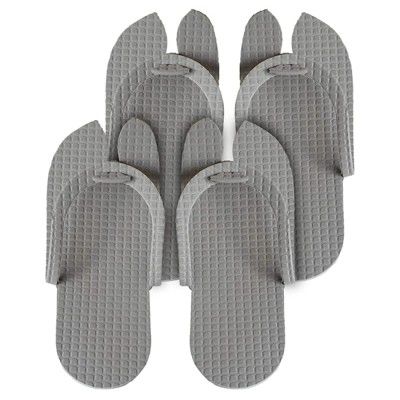 Kuber Industries Rubber Bathroom Slipper For Men & Women 2 Pair (Grey) 54KM4201