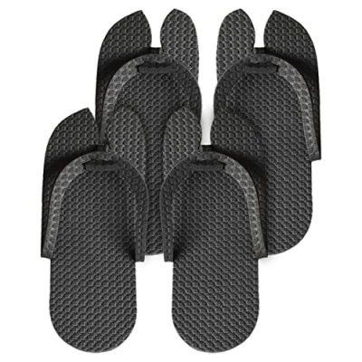 [Pack of 2] Kuber Industries Rubber Bathroom Slipper For Men & Women (Black) 54KM4213