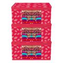 Kuber Industries Saree Cover Bag | Clothes Storage Bag | Storage Organizer Bag | Zip Closure Saree Cover Bag | Wardrobe Organizer | Peacock Feather-Design | 6 Inch | Pack of 3 | Pink...