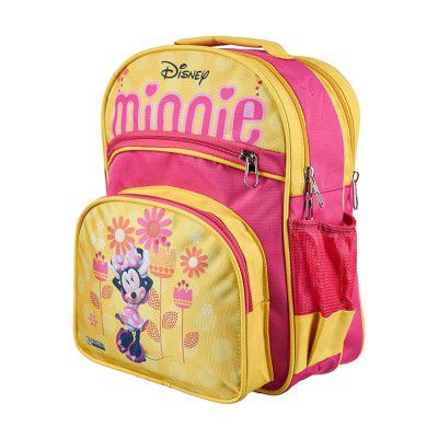 Kuber Industries School Backpack | Disney Minnie Bookbag | 4 Compartments | Water Resistant School Bag