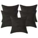 Kuber Industries Self Design 5 Piece Jute Cushion Cover Set ...