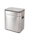 Kuber Industries Sensor Dustbin | Dual Compartment Sensor Dustbin | Touchless Trash Can | Smart Dustbin for Bedroom-Office-Living Room | 2 Removable Bucket Can | YW-5513 | 13 LTR | Silver...