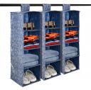 Kuber Industries Shoe Rack | 4 Shelf Foldable Storage Rack | Pack of 3 | Navy Blue...