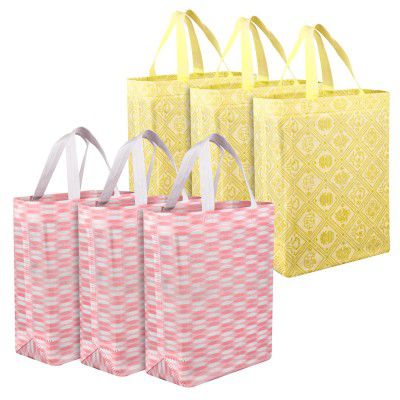 Kuber Industries Shopping Handbag | Grocery Handbag Pack of 6 | Multicolor