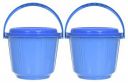 Kuber Industries Small Multiuses Plastic Kitchen & Pantry Storage Container/Bucket with Handle & Lid, 5 LTR.- Pack of 2 (Blue)-47KM01231...