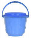 Kuber Industries Small Multiuses Plastic Kitchen & Pantry Storage Container/Bucket With Handle & Lid, 5 Liter (Blue)-47KM01229...