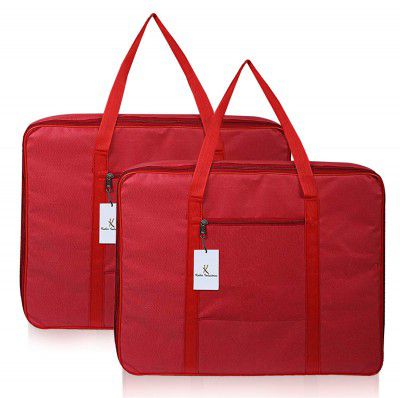 Kuber Industries Small Size Lightweight Foldable Rexine Jumbo Underbed Storage Bag
