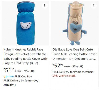 Kuber Industries Soft Velvet Bottle Cover upto 70% off