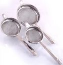 Kuber Industries Stainless Steel Double Mesh Tea Strainer Chalni 8,9,10 cm Diameter (3 Piece, Silver)...