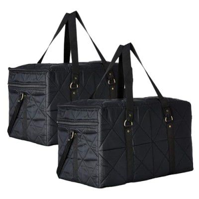 Kuber Industries Storage Duffle Bag | Pack of 2 | Black