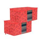 Kuber Industries Underbed Storage Bag | Clothes Storage Bag Pack of 2 | Red...