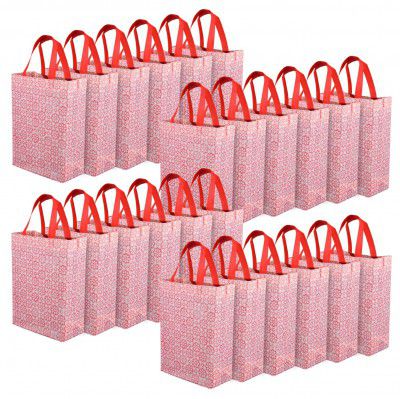 Kuber Industries Unisex-Adult Shopping Handbag - Pack of 24 | Pink