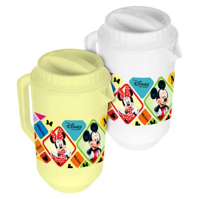 Kuber Industries Mickey Minnie Print Unbreakable Plastic Water Jug 