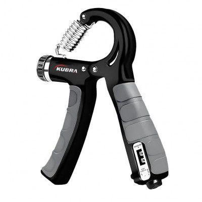 Kubra Counter 10KG To 60KG Weight Adjustable Professional Counter Hand Grip for Men & Women | Finger Exerciser | Power Gripper | Black