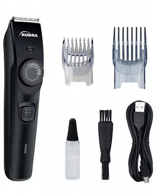 Kubra KB-1088 Hair and Beard Trimmer with USB Charging 1 Year Warranty (Black)