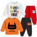 Kuchipoo Baby Boy Regular Fit Cotton T-Shirts and Pyjamas Set...