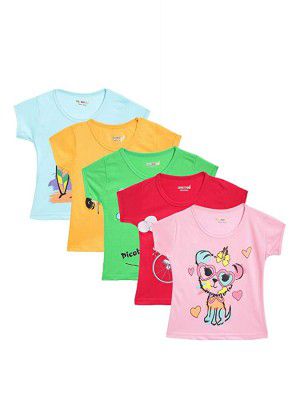 Kuchipoo Girls T-Shirt (Pack of 5)
