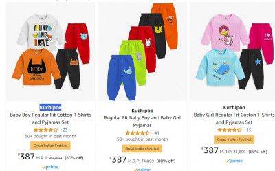 Amazon : UPTO 90% OFF | Kuchipoo Kids Clothing