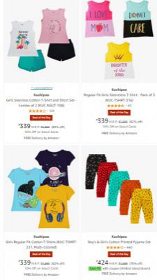 Kuchipoo Kids Clothing starts ₹366