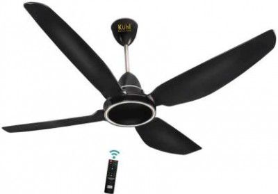 KUHL Brise E4 Stylish Power Saving 5 Star 1400 mm 4 Blade Ceiling Fan  (BLDC Motor with Remote | Black)