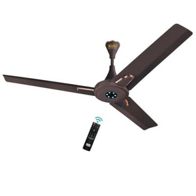 KUHL Prima A7 1200mm Stylish 65% Power Saving BLDC Ceiling Fan with Remote |29W | BEE 5 Star Rated | 2 Yrs Warranty |Espresso Brown