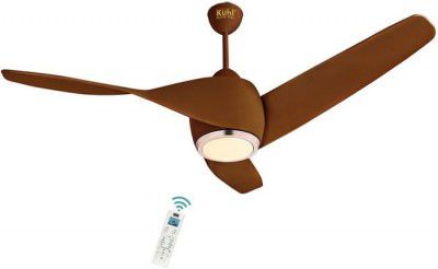 KUHL Twist L3 1320mm 65% Power Saving BLDC Ceiling Fan (BLDC Motor with Remote | Brown | Pack of 1)