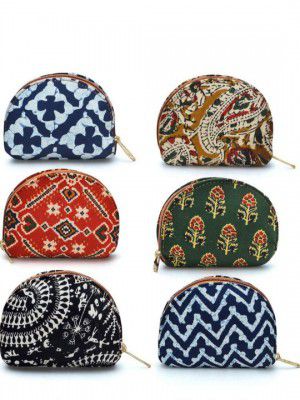 KUJRA Set Of 6 Printed Purse Clutch