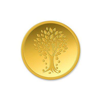 Kundan 4 gm Kalpataru Tree 24KT (999.9) Yellow Gold Coin