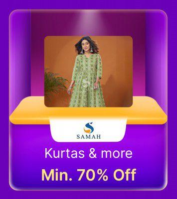 Kurtas @ minimum 70% off in Flipkart Billion Days Sale  