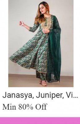 Kurtas Sets @ a minimum 80% off  in Flipkart Big Billion Days   