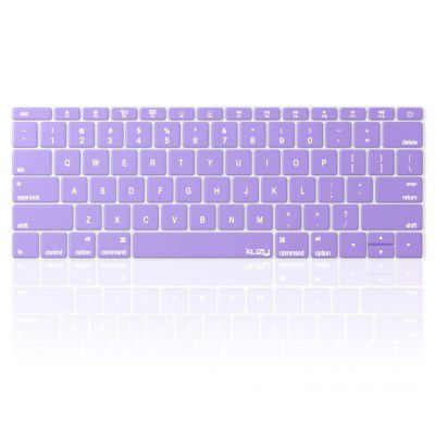 Kuzy R7 12-inch Keyboard Silicone Cover Skin for MacBook (Purple)