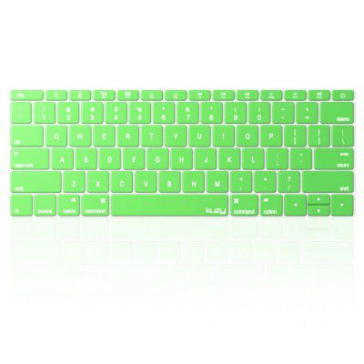 Kuzy R7 12-inch Silicone Keyboard Skin Cover for MacBook (Neon Green)