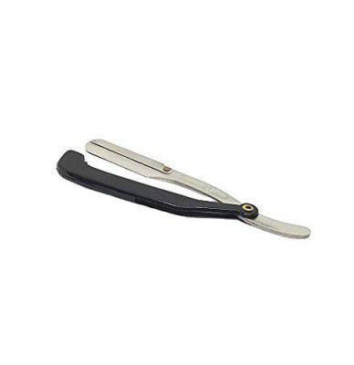 Kvitoe Shaving Razor Stainless Steel Barber Razor for Men Black Color Salon Razor