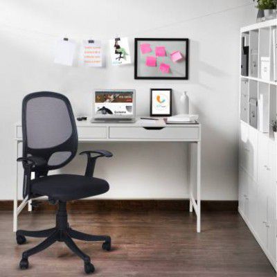 KVS INDIA Olive Revolving Mesh Office Executive Chair  (Black, Optional Installation Available)