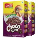 Kwality Choco Rings 375g (Pack 2) | Made with Whole Wheat, 0% Maida | Source of Protein & Fiber | Richness of Chocolate | Healthy Food & Breakfast Cereal for Kids...